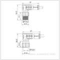 M12 angle male to female connection cable